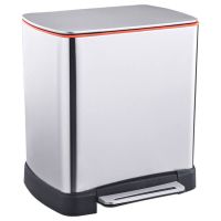 Відро для сміття JAH 20л срібний металік з педаллю і внутрішнім відром JAH7111