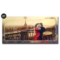 Картина вышитая бисером Влюбленные в Париже от Пушки Натальи