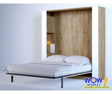 Шкаф кровать трансформер двуспальная с пеналами ШКВ-2п