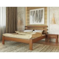 Дерев'яне ліжко Асоль Лев з масиву бука, кольору на вибір