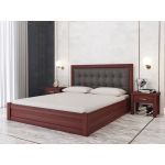 Мадрид М50 с подъемным механизмом Лев кровать из бука с мягким изголовьем, разные цвета