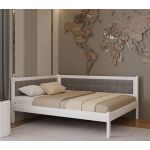 Мілвокі Лев кутове ліжко з дерева бука з м'яким узголів'ям, різні кольори