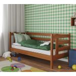 Санта-1 детская односпальная кровать из массива бука, цвета на выбор