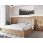 Токио М50 с подъемным механизмом Лев кровать из бука с мягким изголовьем, разные цвета