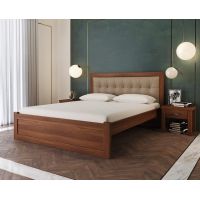 Мадрид М50 Лев кровать из бука с мягким изголовьем, разные цвета