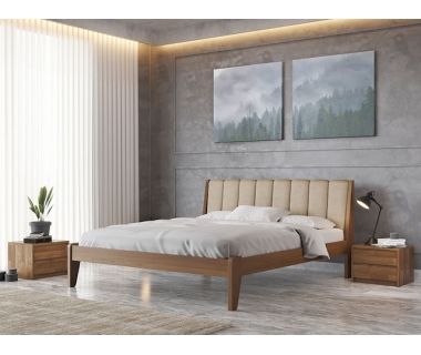 Токіо М50 Лев ліжко з масиву бука з м'яким узголів'ям, різні кольори
