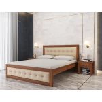 Мадрид М50 Плюс Лев кровать из бука с мягким изголовьем, разные цвета