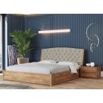 Токио Новое 50 с подъемным механизмом Лев кровать из бука с мягким изголовьем, разные цвета