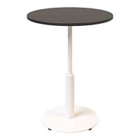 Дизайнерський стильний стіл Ibiza R light d-60 білий метал / чорне ДСП (текстура), преміум, ручна робота