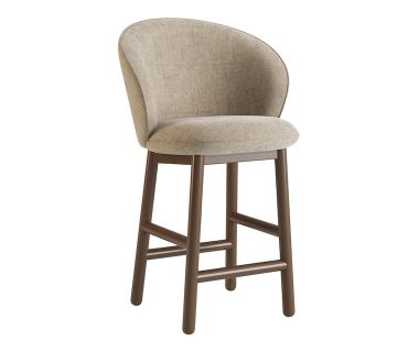 Стул деревянный дизайнерский полубарный Stitch (Стич) темный орех / Vouge 02