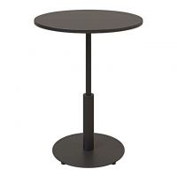 Дизайнерський стильний стіл Ibiza R light d-60 чорний метал / чорний ДСП (текстура), преміум, ручна робота