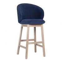 Стілець дерев'яний дизайнерський напівбарний Stitch (Стіч) натуральний ясен / Magenta 06