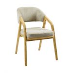 Дизайнерское стильное кресло Otis натуральный дуб/Piano 04, премиум, ручная работа