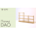 Дизайнерська стильна полиця Dao 3-5 натуральний дуб, преміум, ручна робота