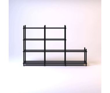 Дизайнерська стильна полиця Dao 9 чорний дуб, преміум, ручна робота