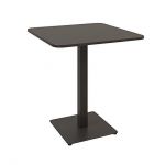 Дизайнерский стильный стол Tetra light soft 70 х 70 черный металл/черное ДСП (текстура), премиум, ручная работа