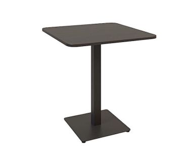 Дизайнерський стильний стіл Tetra light soft 70 х 70 чорний метал / чорне ДСП (текстура), преміум, ручна робота