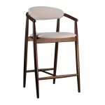 Стул деревянный дизайнерский полубарный Mamont (Мамонт) Soft темный орех / Superior 02