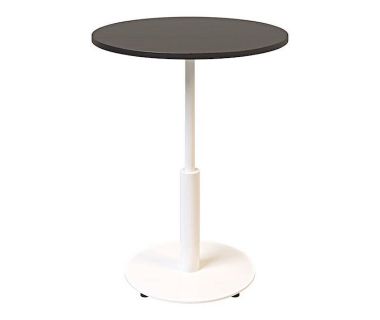 Дизайнерский стильный стол Ibiza R light d-60 белый металл/черное ДСП (текстура), премиум, ручная работа Дизайнерский стильный стол Ibiza R light d-60 белый металл/черное ДСП (текстура), премиум, ручная работа