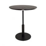 Стильный дизайнерский стол Ibiza round HPL d-600 Egger F206 ST9 Камень Пьетра Гриджия черный, премиум, ручная работа