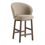 Стілець дерев'яний дизайнерський напівбарний Stitch (Стіч) темний горіх / Vouge 02