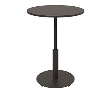 Дизайнерский стильный стол Ibiza R light d-60 черный металл/черный ДСП (текстура), премиум, ручная работа