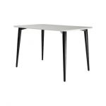 Дизайнерский стильный стол Dan 120 х 80 белый/черный, премиум, ручная работа