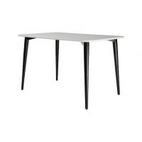 Дизайнерский стильный стол Dan 120 х 80 белый/черный, премиум, ручная работа