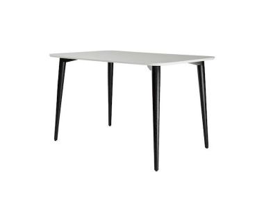 Дизайнерський стильний стіл Dan 120 х 80 білий / чорний, преміум, ручна робота