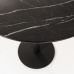 Дизайнерський стильний стіл Ibiza round HPL d-600 Egger F206 ST9 Камінь П'єтра Гріджія чорний, преміум, ручна робота