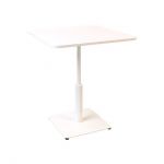 Дизайнерский стильный стол Ibiza Soft light 70x70 белый металл/белый ДСП (текстура), премиум, ручная работа