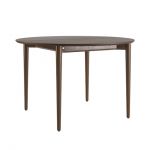 Стол раскладной дизайнерский Silva (Сильва) из дерева d-120+40 темный орех