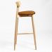 Дизайнерский стильный барный стул Dan натуральный (ясень), премиум, ручная работа