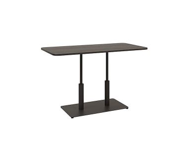 Дизайнерский стильный стол Ibiza Soft Double light 120x70 черный металл/черный ДСП (текстура), премиум, ручная работа Дизайнерский стильный стол Ibiza Soft Double light 120x70 черный металл/черный ДСП (текстура), премиум, ручная работа