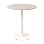 Дизайнерский стильный стол Ibiza R light d-70 белый металл/кашемир ДСП, премиум, ручная работа