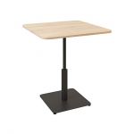 Дизайнерский стильный стол Ibiza Soft light 70x70 черный металл/дуб ДСП (текстура), премиум, ручная работа