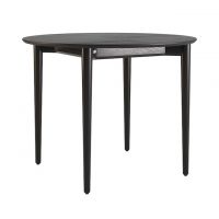 Стіл розкладний дизайнерський Silva (Сільва) з дерева d-100+40 чорний