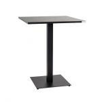 Дизайнерский стильный стол Tetra light 70 х 70 черный металл/черное ДСП (текстура), премиум, ручная работа