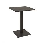 Дизайнерский стильный стол Tetra light soft 60 х 60 черный металл/черное ДСП (текстура), премиум, ручная работа