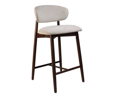 Дизайнерский стильный полубарный стул Panda темный орех, премиум, ручная работа