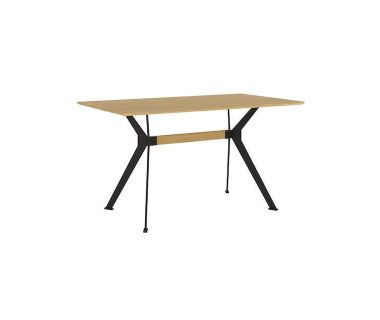 Дизайнерський стильний стіл Stealth (Стелс) 140 х 80 чорні ноги / натуральний дуб, преміум, ручна робота