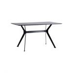 Дизайнерский стильный стол Stealth (Стелс) 140 х 80 черные ноги/черный дуб, премиум, ручная работа