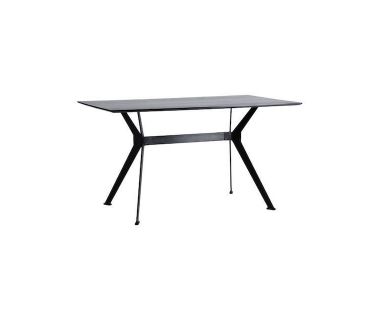 Дизайнерський стильний стіл Stealth (Стелс) 140 х 80 чорні ноги / чорний дуб, преміум, ручна робота