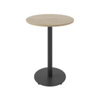 Дизайнерський стильний стіл Soul light d-60 чорний метал / дуб ДСП (текстура), преміум, ручна робота