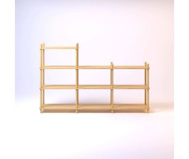 Дизайнерська стильна полиця Dao 10 натуральний дуб, преміум, ручна робота