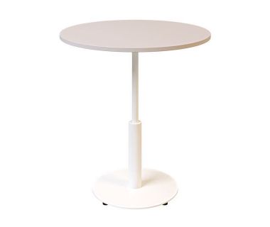 Дизайнерський стильний стіл Ibiza R light d-70 білий метал / кашемір ДСП, преміум, ручна робота