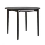Стол раскладной дизайнерский Silva (Сильва) из дерева d-100+40 черный
