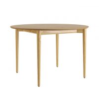 Стол раскладной дизайнерский Silva (Сильва) из дерева d-120+40 натуральный дуб