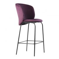 Стул дизайнерский полубарный Lilo (Лило) винный вельвет