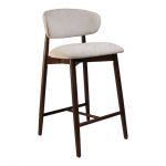 Дизайнерский стильный полубарный стул Panda темный орех, премиум, ручная работа